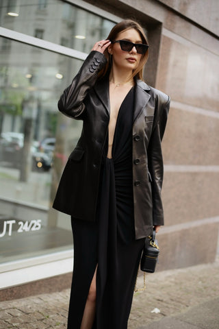 Black leather jacket