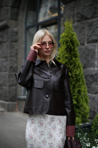 Black leather jacket