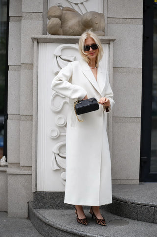 White wool coat